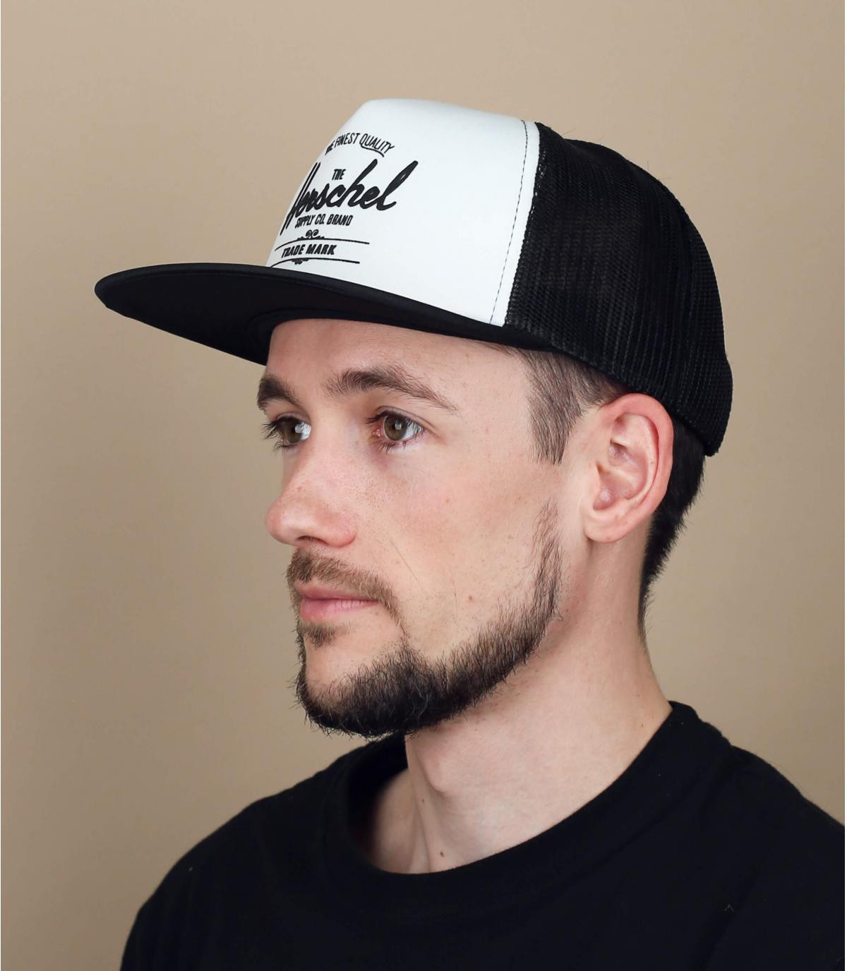 trucker Herschel bianco e nero Whaler Mesh white black trucker Herschel bianco e nero Whaler Mesh white black